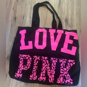 Pink Victoria’s Secret tote bag- black and pink cheetah